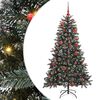 vidaXL &Aacute;rvore de Natal Artificial Verde 150 cm PVC, Pl&aacute;stico e A&ccedil;o