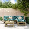 vidaXL 5 pcs conjunto lounge de jardim madeira de pinho impregnada