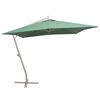 vidaXL Guarda-sol suspenso com poste de alum&iacute;nio 300x300 cm verde