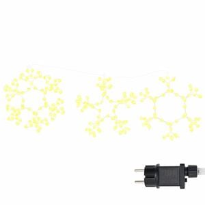 vidaXL Floco de Neve de Natal 252 LED Branco quente 44,5 x 38 cm PVC