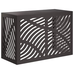 vidaXL Capa de Ar Condicionado Preto 90 x 40 x 60 cm A&ccedil;o