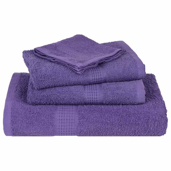vidaXL Toalhas de banho FROGN 10 pcs 100x150 cm 360 g/m&sup2; roxo