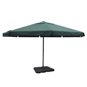 vidaXL Guarda-sol de jardim em alum&iacute;nio com base port&aacute;til verde