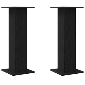 vidaXL Suportes para Caixas de Som 2 pcs Carvalho Preto