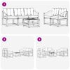 vidaXL Conjunto de Sof&aacute;s para Exterior 6 pcs Natural e Bege