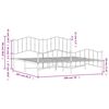 vidaXL Estrutura de cama com cabeceira e pés 193x203 cm metal branco
