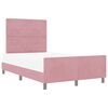 vidaXL Cama Box com cabeceira Rosa 120 x 200 cm Veludo