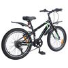 vidaXL Bicicleta Infantil 20 Polegadas 6-Speed para 6-11 Anos Preto