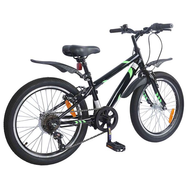 vidaXL Bicicleta Infantil 20 Polegadas 6-Speed para 6-11 Anos Preto