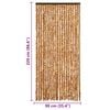 vidaXL Cortina anti-insetos 90x220 cm chenille ocre e branco