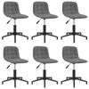vidaXL Cadeiras de jantar girat&oacute;rias 6 pcs veludo cinzento-escuro