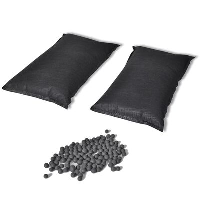 vidaXL Sacos de desodorizante carvão ativado 2 pcs 2 kg