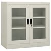 vidaXL Arm&aacute;rio de escrit&oacute;rio 90x40x90 cm a&ccedil;o cinzento-claro
