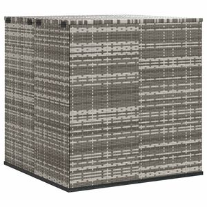 vidaXL Caixa para almofad&otilde;es de jardim 100x97,5x104cm vime PE cinzento