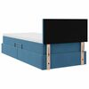 vidaXL Cama com Armazenamento Azul Escuro 100 x 200 cm Veludo