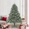 vidaXL &Aacute;rvore de Natal Artificial Verde 210 cm PVC, Pl&aacute;stico e A&ccedil;o