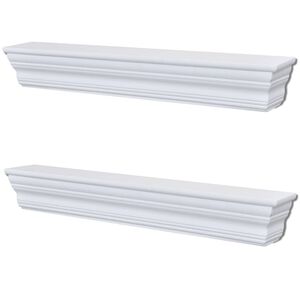 vidaXL Prateleiras de parede Aaliyah 2 pcs branco