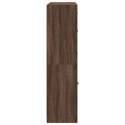 vidaXL Estante c/ portas 136x37x142cm deriv. madeira carvalho castanho
