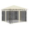 vidaXL Gazebo com rede mosquiteira 3x3x2,73 m 180 g/m&sup2; creme