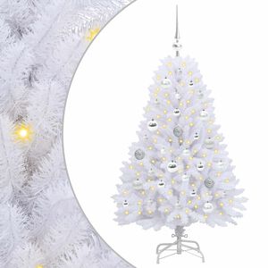 vidaXL &Aacute;rvore de Natal Articulada Artificial Branco 120 cm PVC e A&ccedil;o