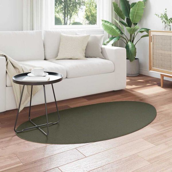 vidaXL Tapetes de &aacute;rea HUARTE Verde Floresta 80 x 150 cm Poli&eacute;ster