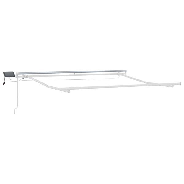 vidaXL Toldo Retrátil Vermelho e Branco 300 x 250 cm Tecido e Aço