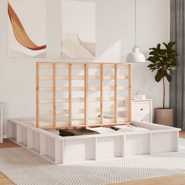 vidaXL Estrutura da Cama Branco 150 x 200 cm