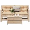 vidaXL 3 pcs conjunto lounge de jardim c/ almofad&otilde;es pinho maci&ccedil;o