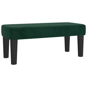 vidaXL Banco 70x30x30 cm veludo verde-escuro