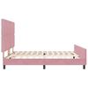vidaXL Cama Box com cabeceira Rosa 180 x 200 cm Veludo