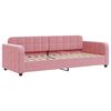 vidaXL Sofá-cama com gavetão e gavetas 80x200 cm veludo rosa