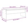 vidaXL Banco de Hall com almofada Branco 103 x 38 x 40 cm