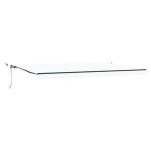 vidaXL Toldo retr&aacute;til Branco 600 &times; 300 cm Poli&eacute;ster
