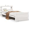 vidaXL Estrutura cama c/ cabeceira 75x190 cm pinho maci&ccedil;o