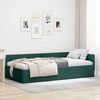 vidaXL Estrutura de Cama de Canto Verde Escuro 100 cm x 200 cm Veludo