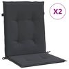 vidaXL Almofad&otilde;es lombares p/ cadeiras de jardim 2pcs oxford preto