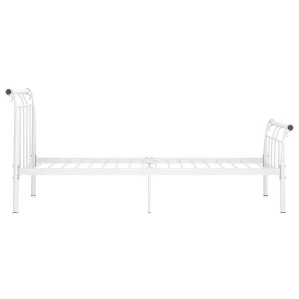 vidaXL Estrutura de cama 100x200 cm metal branco
