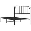 vidaXL Estrutura de cama com cabeceira 100x200 cm metal preto