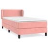 vidaXL Cama com molas/colch&atilde;o 80x200 cm veludo rosa