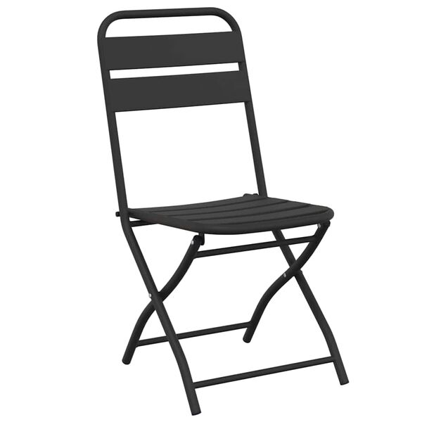 vidaXL Cadeira Dobrável de Jardim 2 pcs Antracite 55 x 56.5 x 91cm Aço