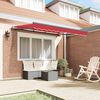 vidaXL Toldo Retr&aacute;til Vermelho 350 x 200 cm tecido