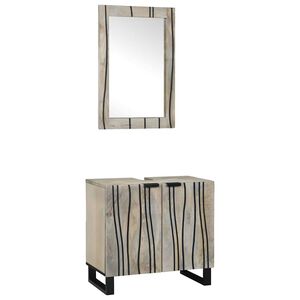vidaXL Conjunto de Arm&aacute;rios para Banheiro 2 unid. Branco
