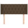 vidaXL Cabeceira de cama c/ abas tecido 93x16x78/88 cm castanho-escuro