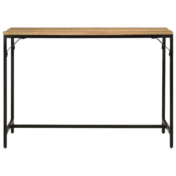 vidaXL Mesa jantar 110x55x75 cm madeira mangueira maci&ccedil;a &aacute;spera/ferro