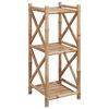 vidaXL Estante de bambu quadrada com 3 prateleiras