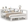 vidaXL Cama com estante sem colch&atilde;o 160x200 cm pinho maci&ccedil;o branco