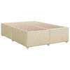 vidaXL Cama com molas/colch&atilde;o 140x190 cm tecido cor creme