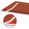 vidaXL Toldo retr&aacute;til manual com LED 400x350 cm laranja e castanho