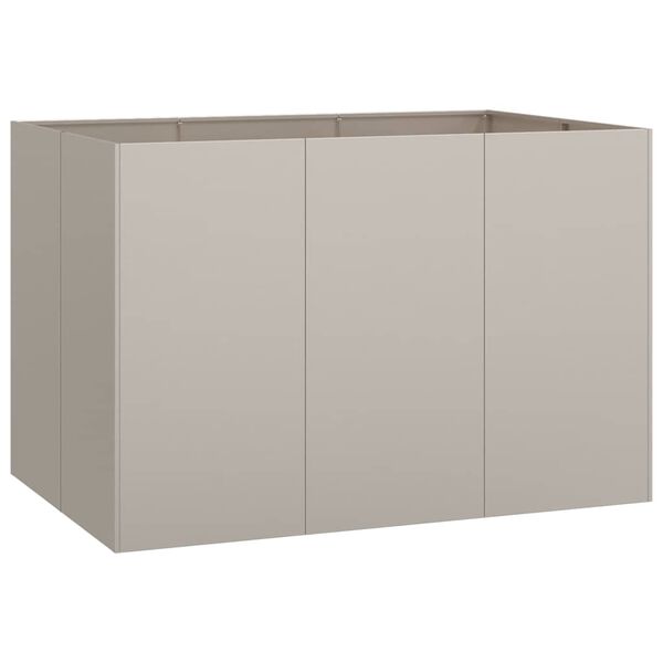 vidaXL Floreira enferrujada 120x80x80 cm a&ccedil;o resistente