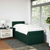 vidaXL Cama com molas/colch&atilde;o 90x190 cm veludo verde-escuro